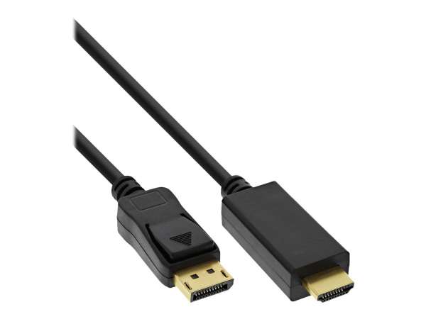 InLine DisplayPort zu HDMI Konverter Kabel - 4K/60Hz - schwarz - 5m