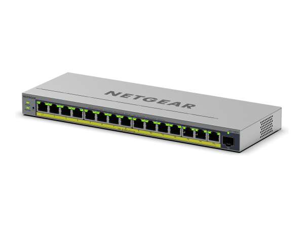 Netgear Easy Smart GS116EPP - Switch - L3 - Smart - 1 x 10/100/1000 + 15 x 10/100/1000 (PoE+)