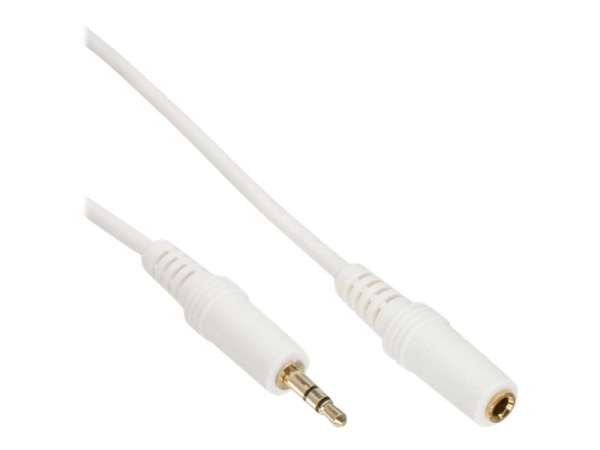InLine Klinke Verlängerung - 3,5mm Stecker / Buchse - Stereo weiß / gold - 10m