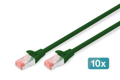 DIGITUS CAT 6 S/FTP Patchkabel, 10 Stück