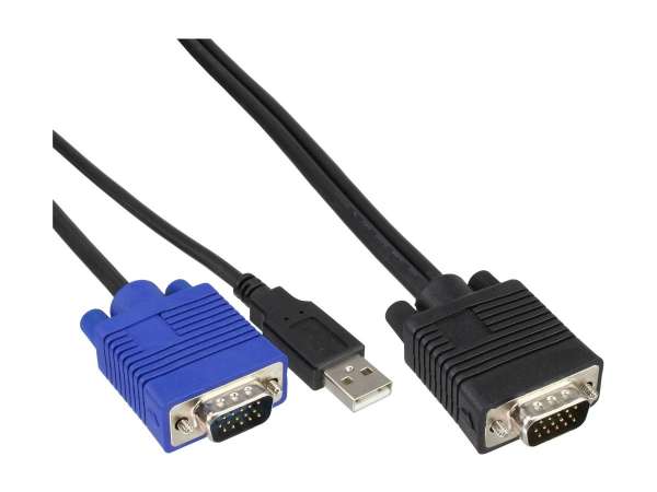 InLine KVM Kabelsatz - USB - für 19" KVM Switch - Länge 1,8m