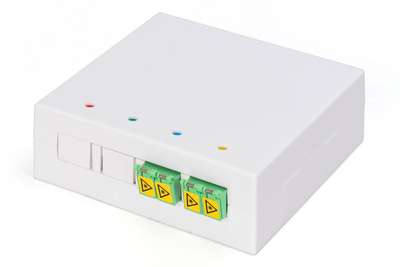 DIGITUS FTTH Gehäuse, 2 x LC/APC DX Kupplung mit Shutter