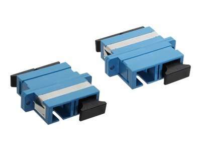 InLine LWL Kupplung - Duplex SC/SC - singlemode - blau - Keramik-Hülse - zum Einbau
