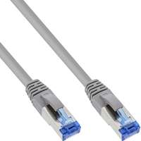 InLine Patchkabel - S/FTP (PiMf) - Cat.6A - halogenfrei - grau - 0,25m