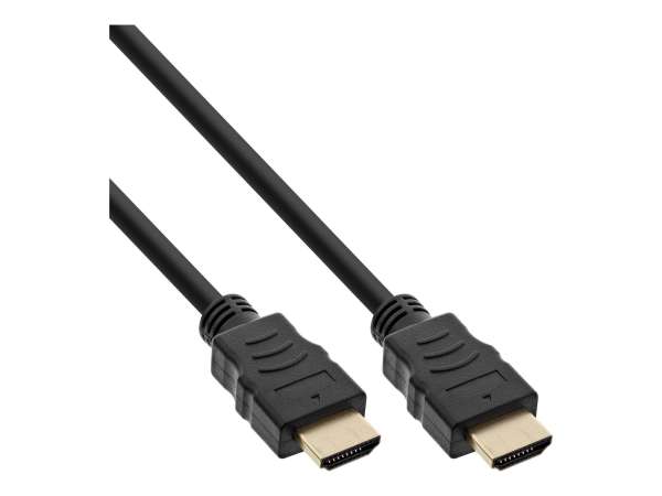 InLine 25er B-Pack HDMI-Kabel + Ethernet - ST/ST - schwarz/gold - 3m