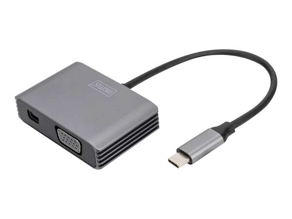 DIGITUS USB Type-C 4K 2in1 Mini DisplayPort + VGA Grafik-Adapter