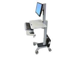 Ergotron WorkFit-C Single LD Sit-Stand Workstation - Wagen - für LCD-Display / PC-Ausrüstung - Grau