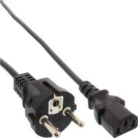 InLine Netzkabel - Schutzkontakt gerade auf Kaltgerätestecker C13 - 1,8m - schwarz