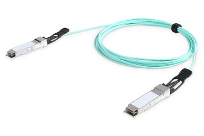 DIGITUS 40GBase-AOC Direktanschlusskabel - QSFP+ zu QSFP+ - 5 m - Glasfaser - Active Optical Cable (