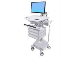 Ergotron Cart with LCD Arm, LiFe Powered, 3 Drawers - Wagen (nur Laden)