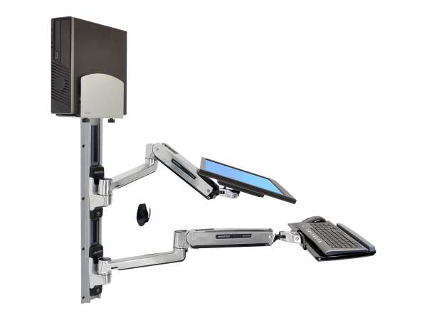 Ergotron LX - Befestigungskit (CPU-Halter, Maushalterung, 2 Schienenabdeckungen, Tastaturarm, 2 Kabe