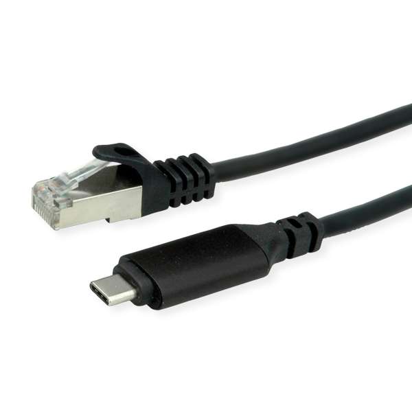 ROLINE Netzwerkkabel - 24 pin USB-C (M) zu RJ-45 (M)