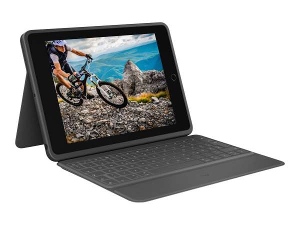 Logitech Rugged Folio - Tastatur und Foliohülle - Apple Smart connector - QWERTZ - Schweizerisch - f
