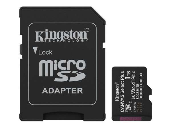 Kingston Canvas Select Plus - Flash-Speicherkarte (SD-Adapter inbegriffen)