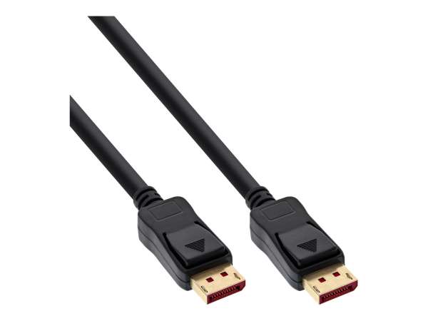 InLine 100er B-Pack DisplayPort 1.4 Kabel - schwarz - vergoldete Kontakte - 0,5m