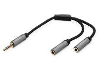 DIGITUS Audio Splitter, 3,5 mm Klinke auf 2x 3,5 mm Buchse