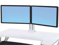 Ergotron WorkFit - Kit für zwei Monitore - weiß