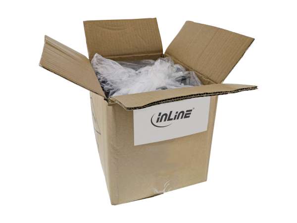 InLine 70er Bulk-Pack Patchkabel - S/FTP (PiMf) - Cat.6 - PVC - CCA - grau - 1m