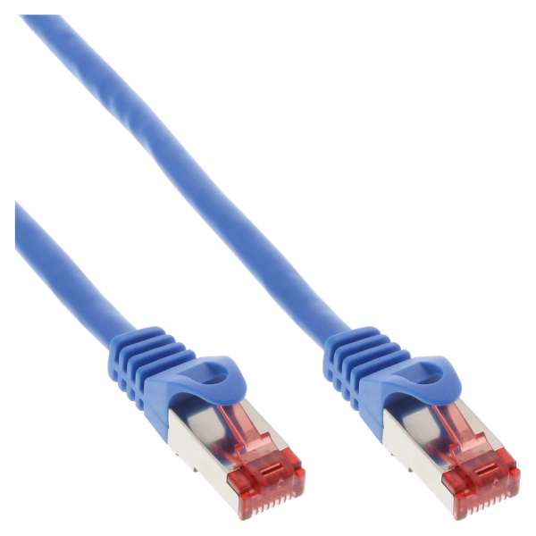 InLine Patchkabel - S/FTP (PiMf) - Cat.6 - 250MHz - PVC - CCA - blau - 1m