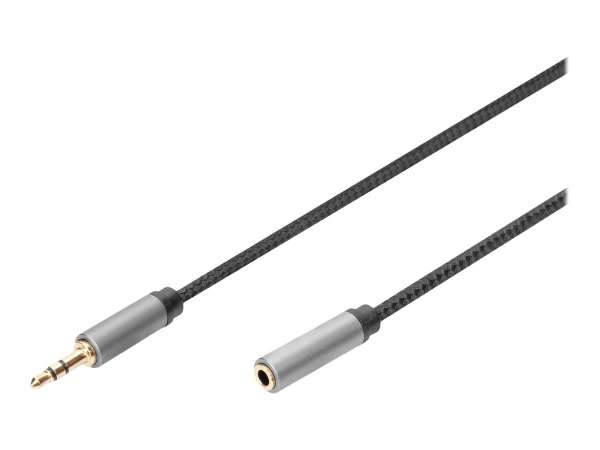 DIGITUS Audio Verlängerungskabel, 3,5 mm Klinke auf 3,5 mm Buchse