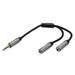 DIGITUS Audio Splitter, 3,5 mm Klinke auf 2x 3,5 mm Buchse