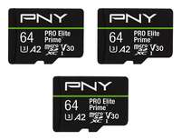 PNY PRO Elite Prime - Flash-Speicherkarte - 64 GB - A2 / Video Class V30 / UHS-I U3 / Class10 - micr