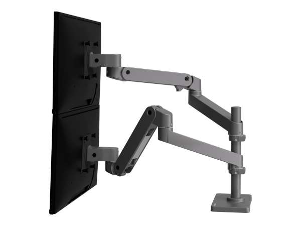 Ergotron LX Pro - Befestigungskit (Doppelarm) - modular - für 2 LCD-Displays - Aluminium - Dunkelgra