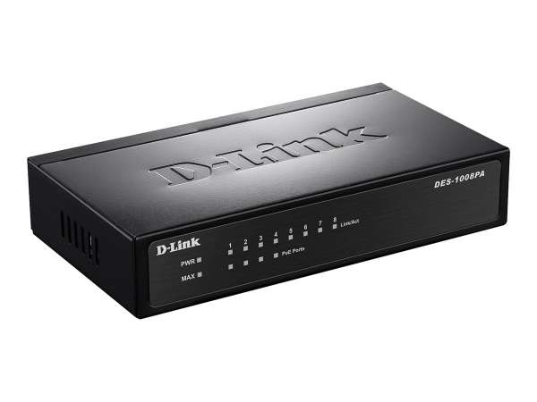 D-Link DES 1008PA - Switch - unmanaged - 4 x 10/100 (PoE)