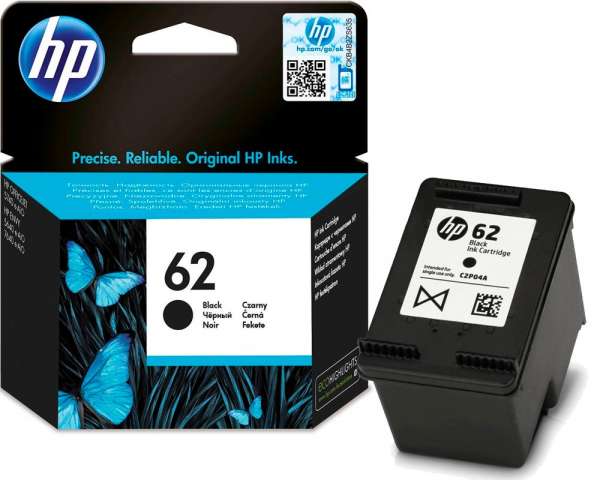 HP 62 - Schwarz - Original - Tintenpatrone - für Envy 55XX, 56XX, 76XX