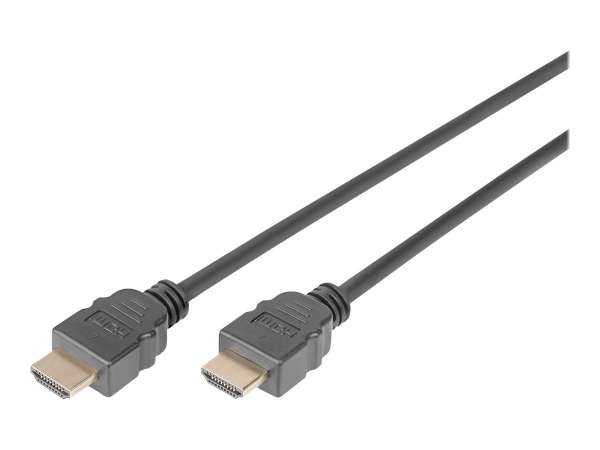 DIGITUS Highspeed - HDMI-Kabel mit Ethernet - HDMI männlich zu HDMI männlich - 3 m - Dreifachisolier