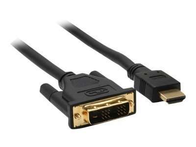 InLine HDMI-DVI Kabel - schwarz / gold - HDMI Stecker auf DVI 18+1 Stecker - 15m