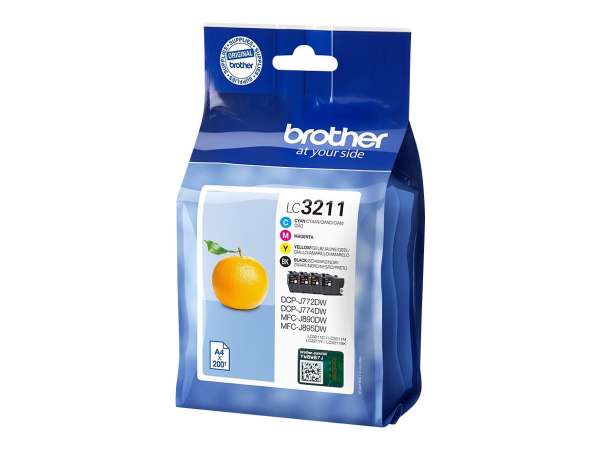 Brother LC3211 Value Pack - 4er-Pack - Schwarz