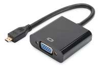 DIGITUS Video- / Audio-Adapter - 19 pin micro HDMI Type D männlich zu HD-15 (VGA)