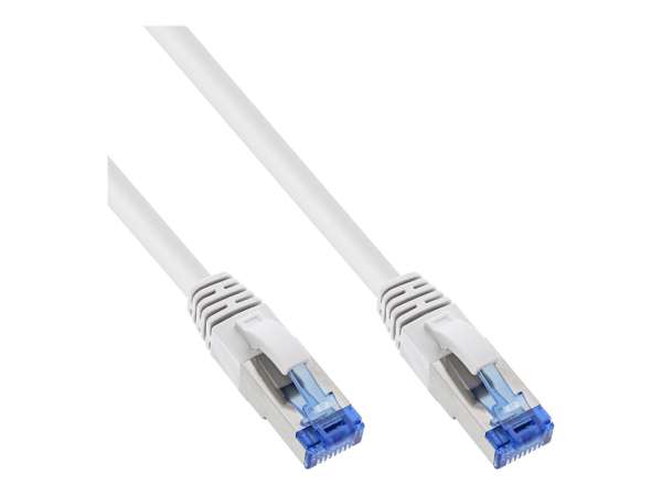 InLine Patchkabel - S/FTP (PiMf) - Cat.6A - halogenfrei - weiß - 0,5m