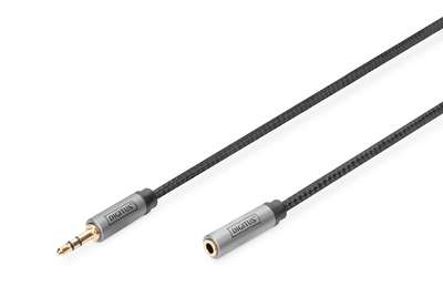 DIGITUS Audio Verlängerungskabel, 3,5 mm Klinke auf 3,5 mm Buchse