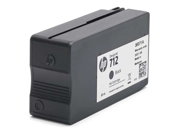 HP 712 - 80 ml - Schwarz - original - DesignJet