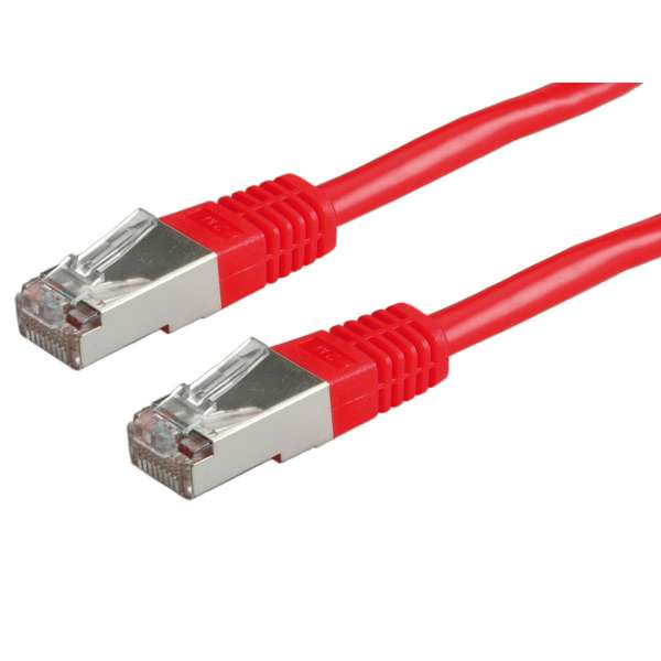 ROLINE S/FTP-Patchkabel Kat.5e - rot - 1m