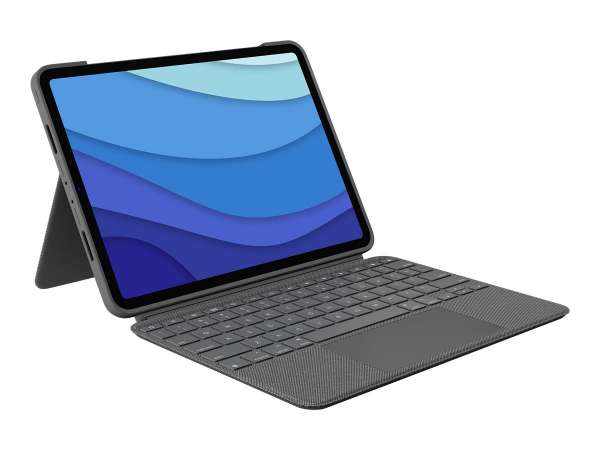 Logitech Combo Touch - Tastatur und Foliohülle - mit Trackpad - hintergrundbeleuchtet - Apple Smart