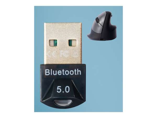 R-Go Bluetooth Adapter USB 5.0 - Wireless Maus-