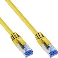 InLine Patchkabel - S/FTP (PiMf) - Cat.6A - halogenfrei - gelb - 1m