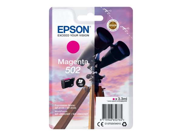Epson 502 - 3.3 ml - Magenta - original - Blisterverpackung