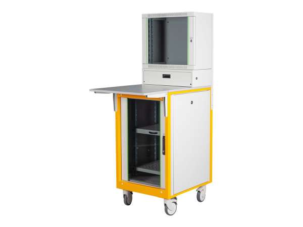 DIGITUS Mobile Workstation with Integrated Network Cabinet DN-39004 - Wagen - für Monitor / PC-Ausrü