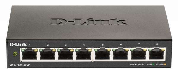 D-Link DGS 1100-08V2 - Switch - Smart - 8 x 10/100/1000