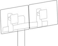 Ergotron Tall-User Kit for WorkFit Dual - Befestigungskit (2 Drehgelenke, 2 Halterungen mit Erhöhung