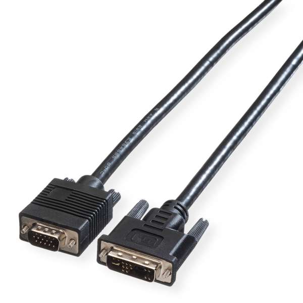 ROLINE VGA-Kabel - HD-15 (VGA) (M) zu DVI-I (M)