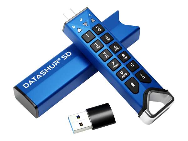 iStorage datAshur SD - USB-Flash-Laufwerk mit integriertem microSD-Kartenleser