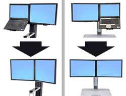 Ergotron WorkFit - Montagekomponente (Konverter-Kit) - Bildschirmgröße: bis zu 55,9 cm (bis zu 22 Zo