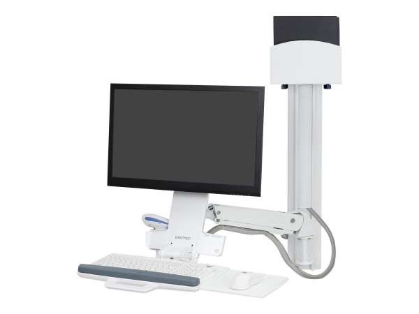 Ergotron Sit-Stand Combo System Mit CPU-Halter klein - Befestigungskit (Griff, CPU-Halter, Maushalte