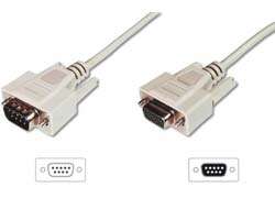 DIGITUS Datentransfer Verlängerungskabel, D-Sub9/St - D-Sub9/Bu