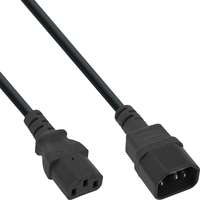 InLine 35er B-Pack Kaltgeräteverlängerung - C13/C14 - schwarz - 2m